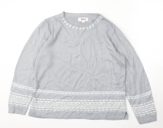 Womens UK Size 10 Afibel Grey Pullover Jumper