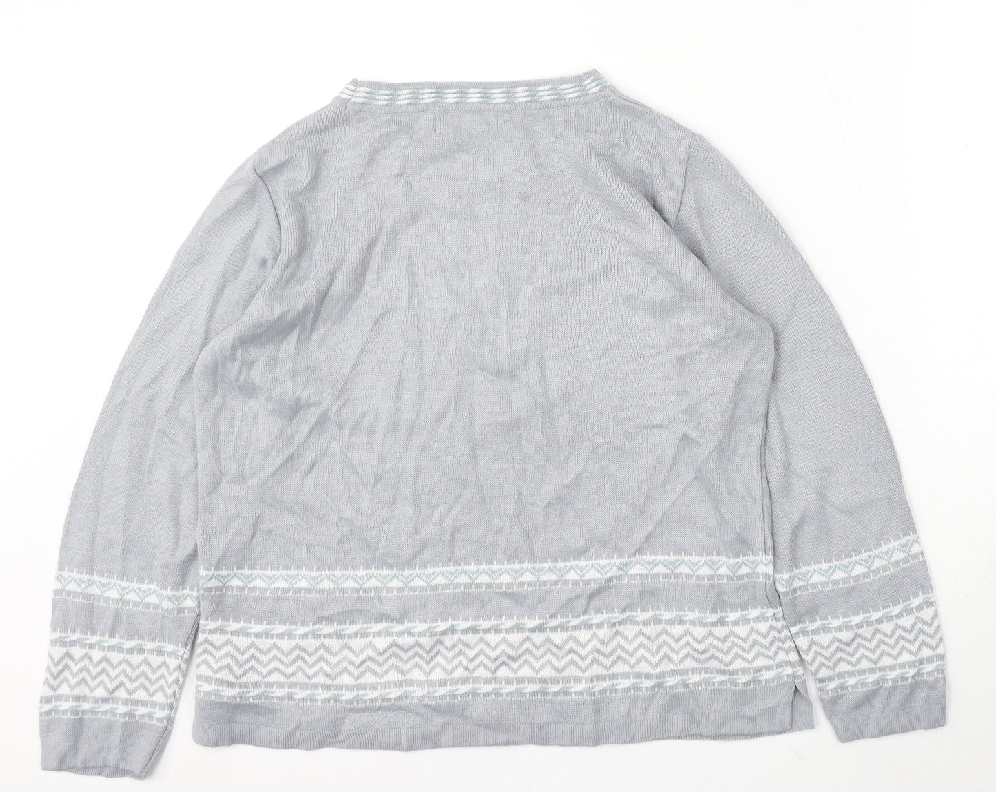 Womens UK Size 10 Afibel Grey Pullover Jumper