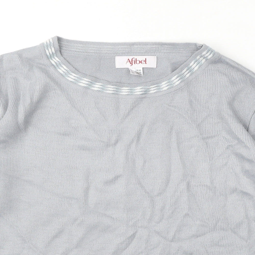 Womens UK Size 10 Afibel Grey Pullover Jumper