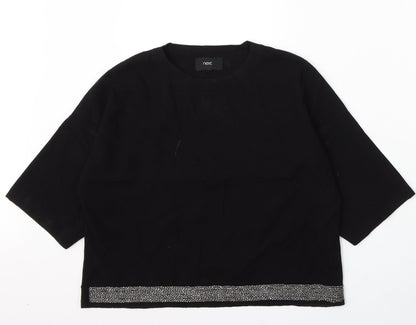 Womens UK Size 14 NEXT Black Pullover Jumper