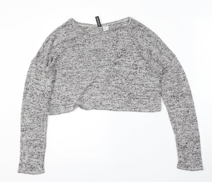 Womens UK Size S Divided by H&M Grey Pullover Jumper