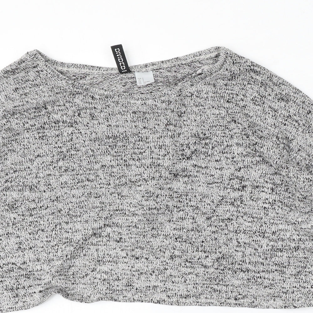 Womens UK Size S Divided by H&M Grey Pullover Jumper