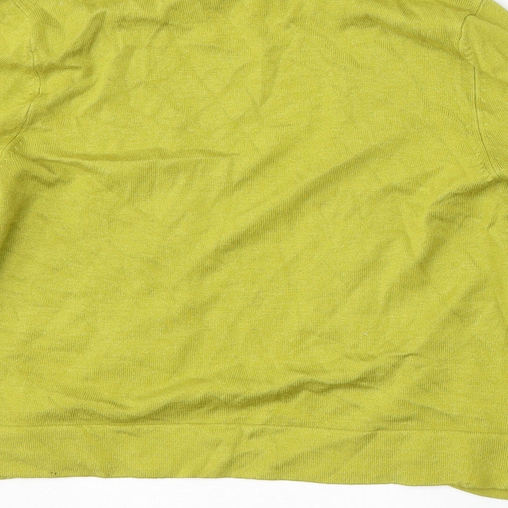 Collection at Debenhams Womens Green V-Neck Polyester Cardigan Jumper Size 12