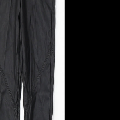 Denim & Co. Womens Black Polyurethane Jegging Jeans Size 8 L29 in Slim