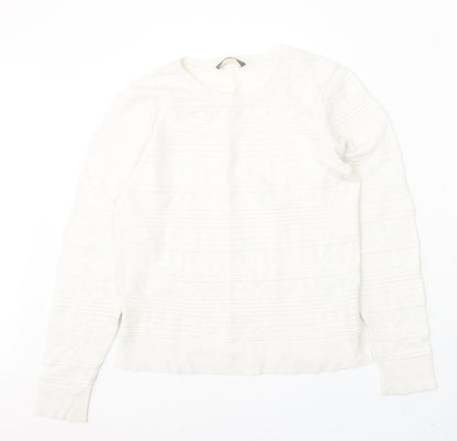 Womens UK Size M Oasis White Pullover Jumper