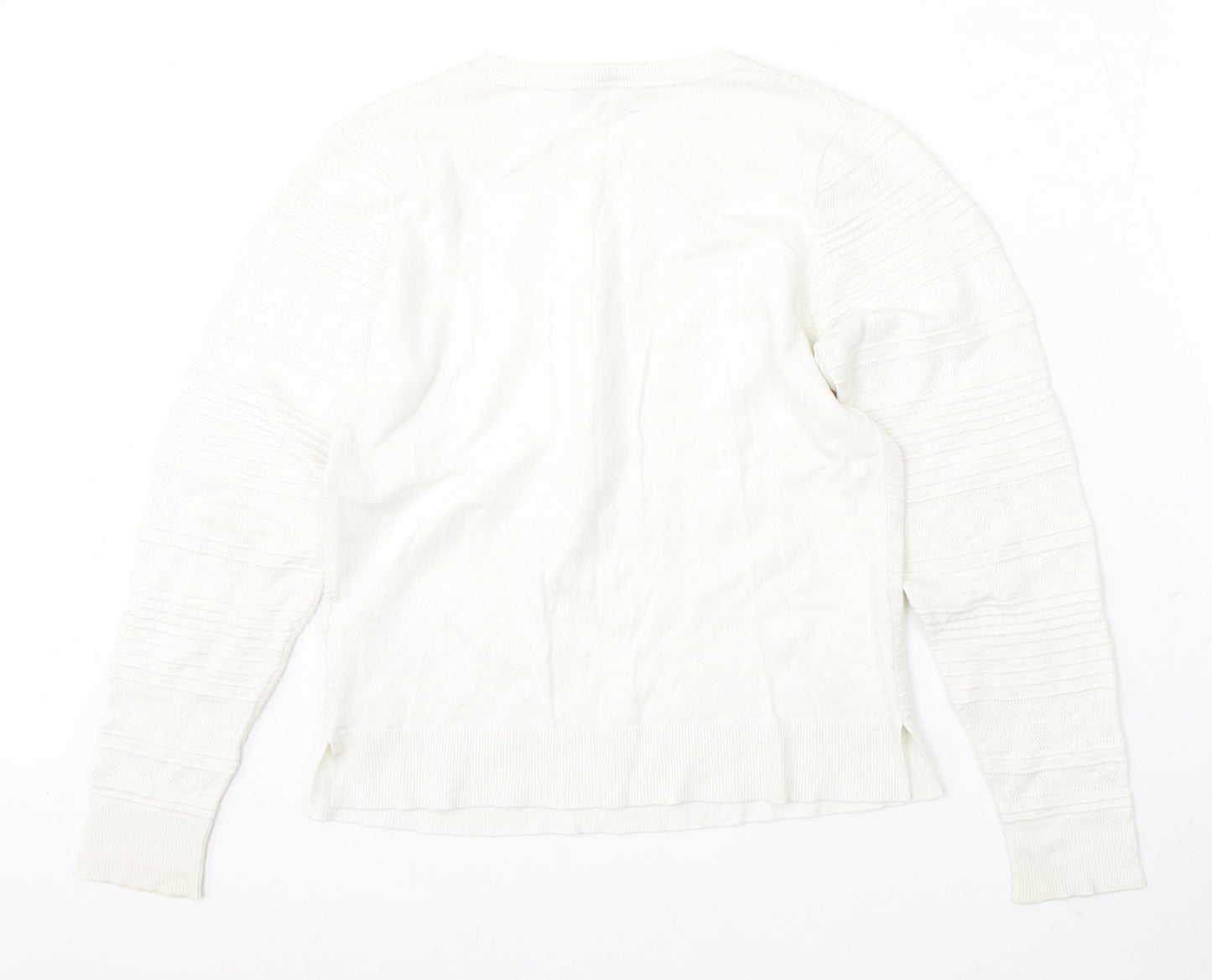 Womens UK Size M Oasis White Pullover Jumper