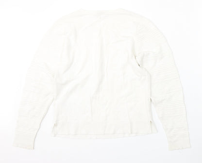 Womens UK Size M Oasis White Pullover Jumper