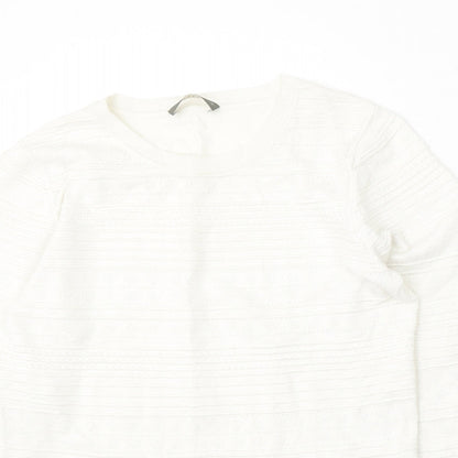 Womens UK Size M Oasis White Pullover Jumper