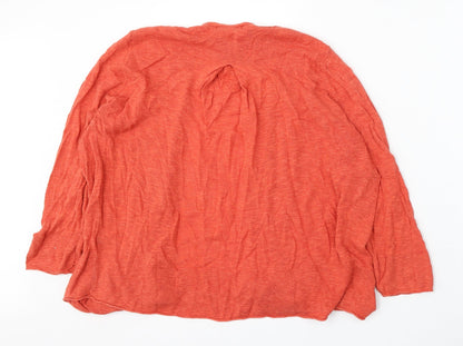 Womens UK Size 18 White Stuff Orange Cardigan Jumper