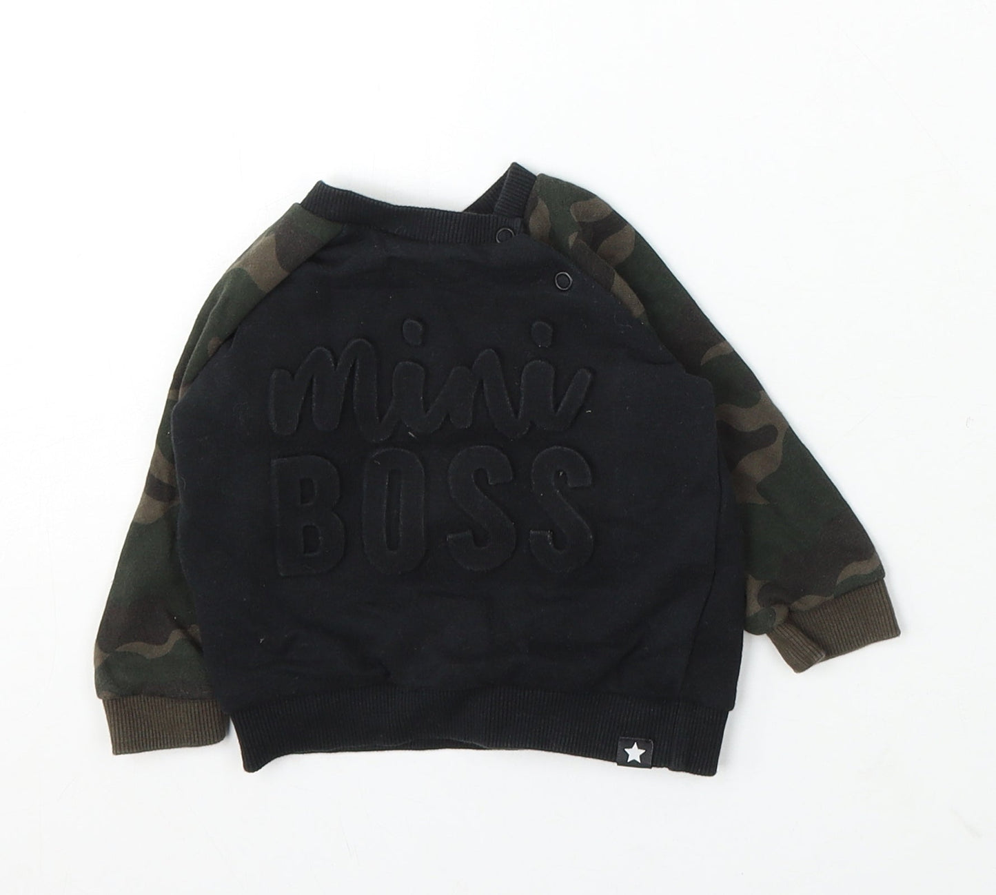 F&F Boys Multicoloured Camouflage Cotton Pullover Jumper Size 3-6 Months