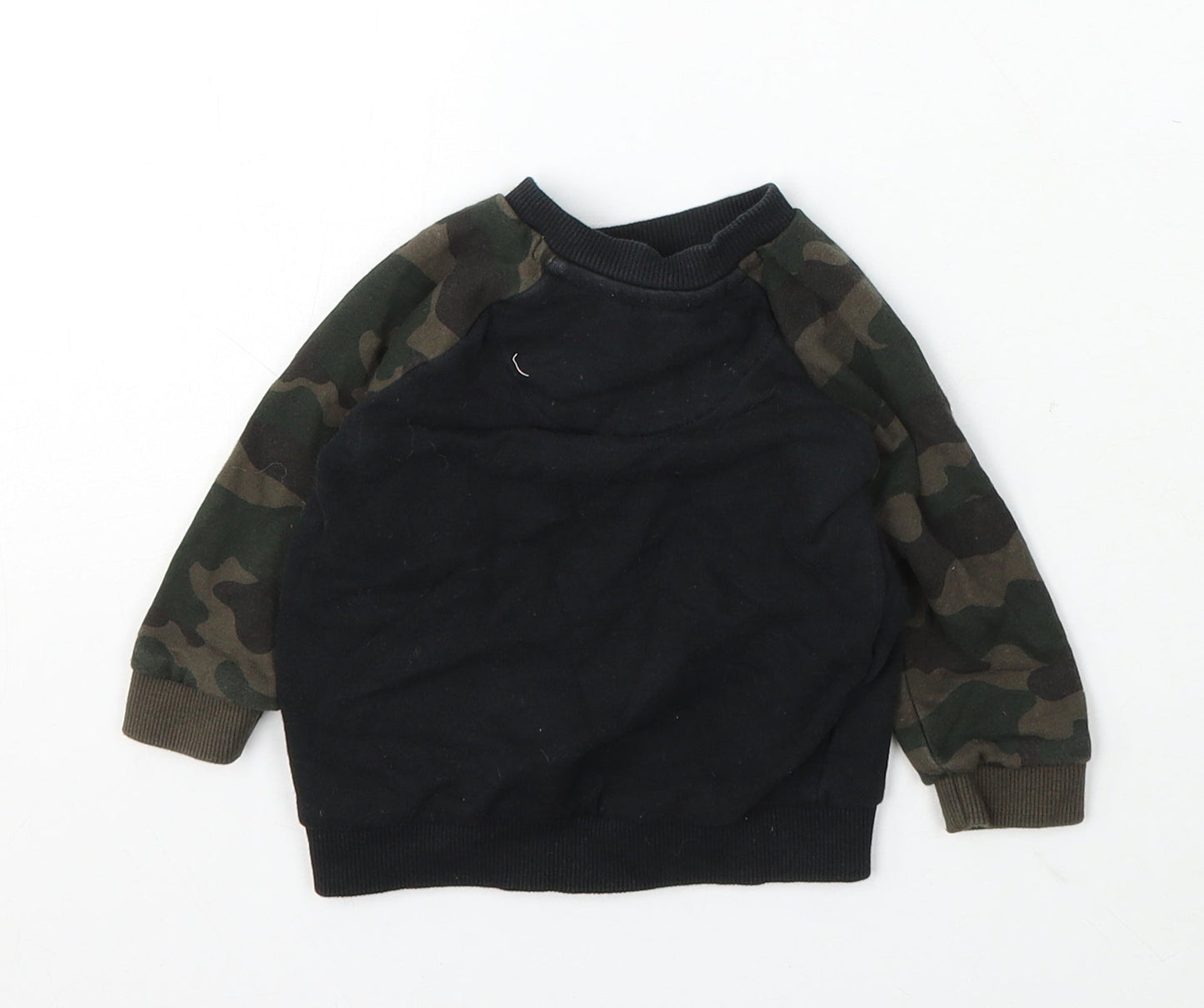 F&F Boys Multicoloured Camouflage Cotton Pullover Jumper Size 3-6 Months