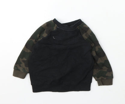 F&F Boys Multicoloured Camouflage Cotton Pullover Jumper Size 3-6 Months