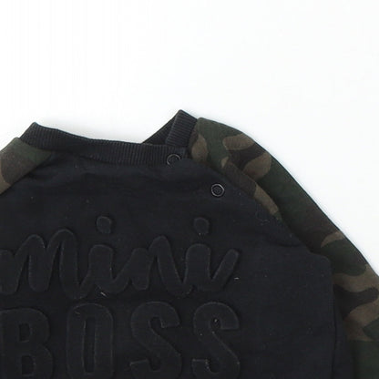 F&F Boys Multicoloured Camouflage Cotton Pullover Jumper Size 3-6 Months