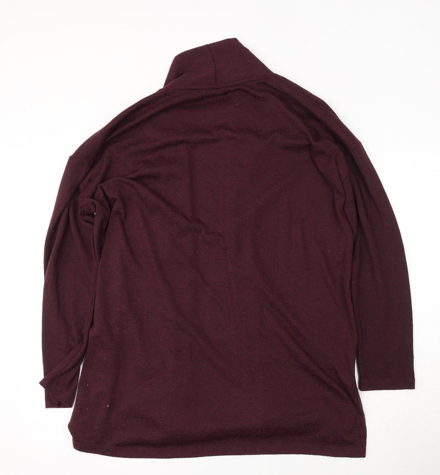 F&F Womens Purple V-Neck Polyester Cardigan Jumper Size 12