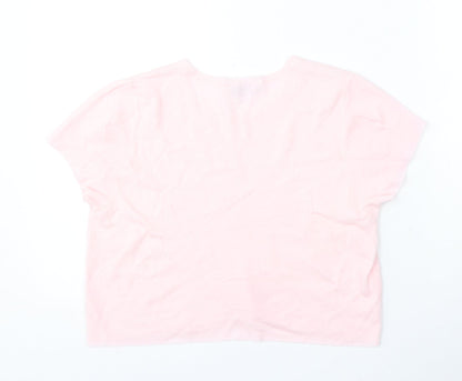 Love Knitwear Womens Pink Round Neck Polyester Pullover Jumper Size S