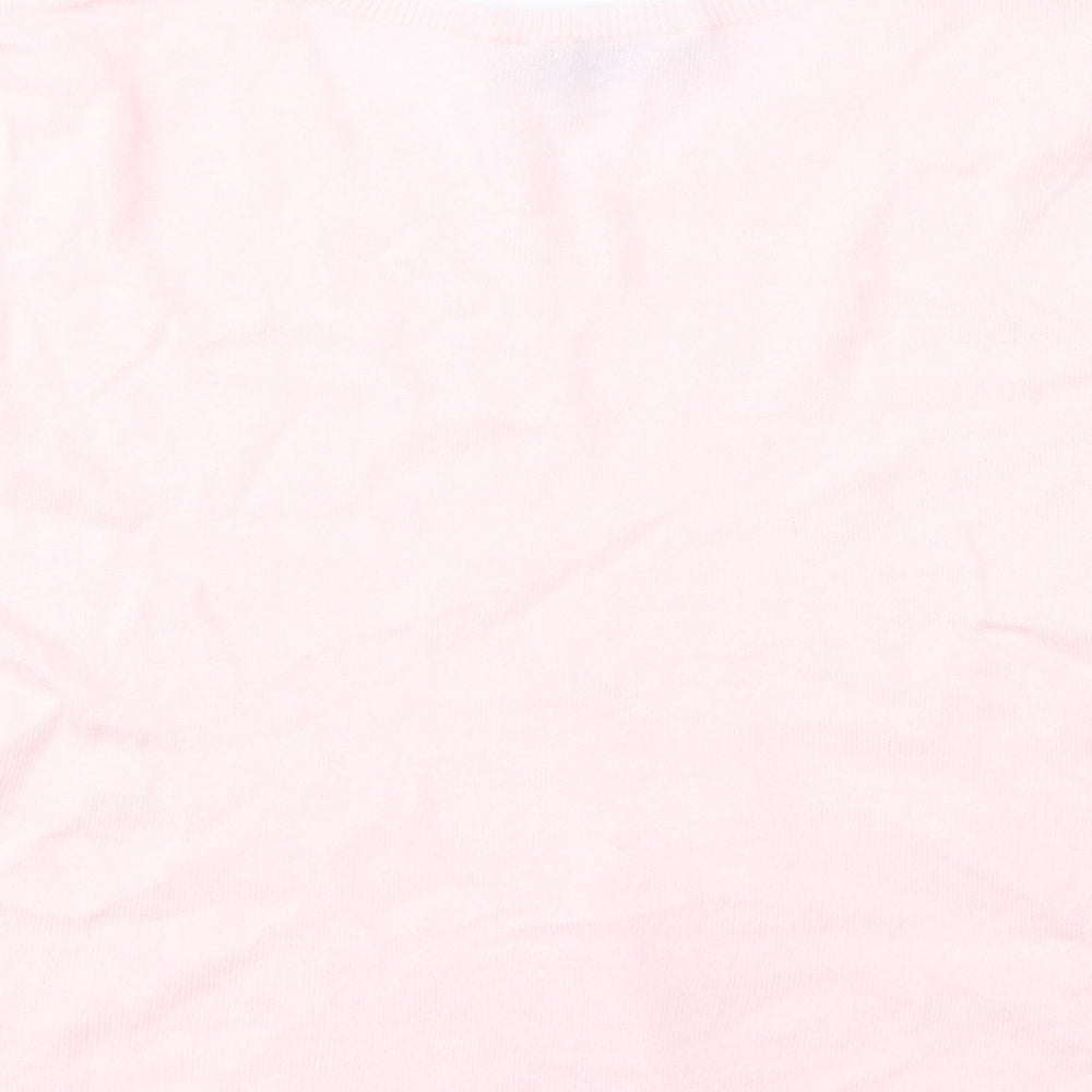 Love Knitwear Womens Pink Round Neck Polyester Pullover Jumper Size S