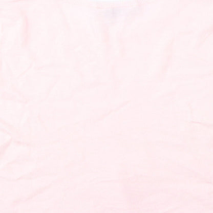 Love Knitwear Womens Pink Round Neck Polyester Pullover Jumper Size S