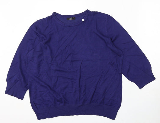 Womens UK Size XL Bonmarché Purple Pullover Jumper