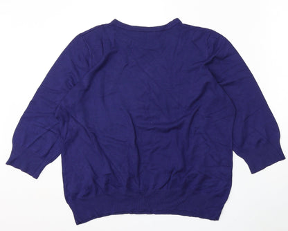 Womens UK Size XL Bonmarché Purple Pullover Jumper