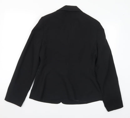 New Look Womens Black Polyester Jacket Suit Size 14
