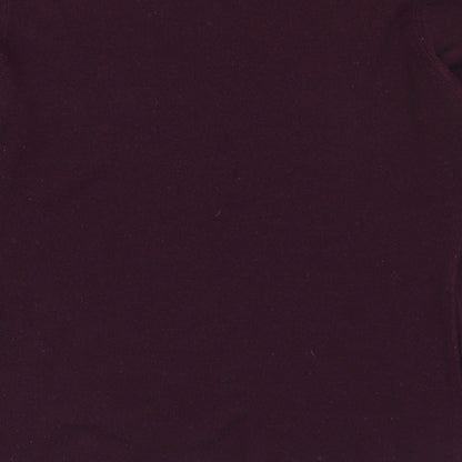 George Womens Purple V-Neck Acrylic Pullover Jumper Size 12