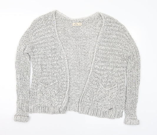 Womens UK Size XS Hollister Grey Cardigan Jumper