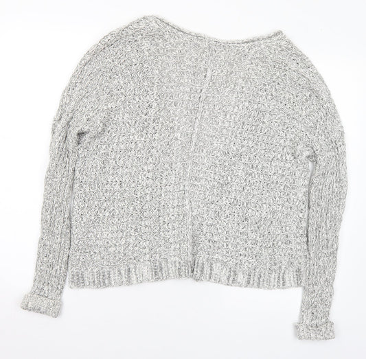 Womens UK Size XS Hollister Grey Cardigan Jumper