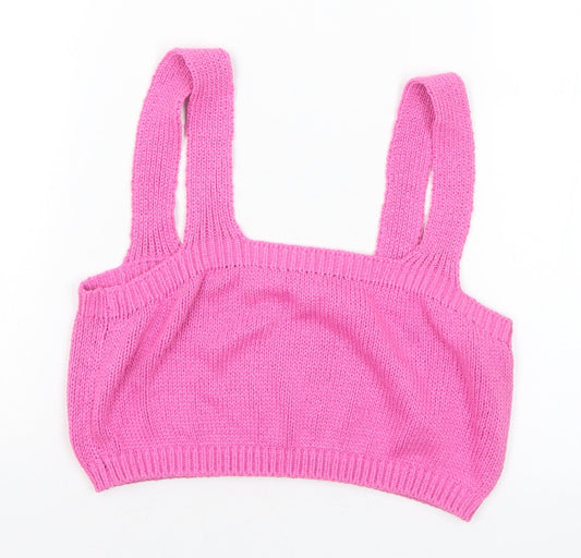 Womens UK Size M Monki Pink Vest Jumper