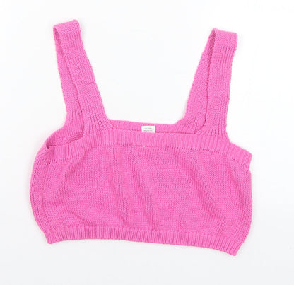 Womens UK Size M Monki Pink Vest Jumper
