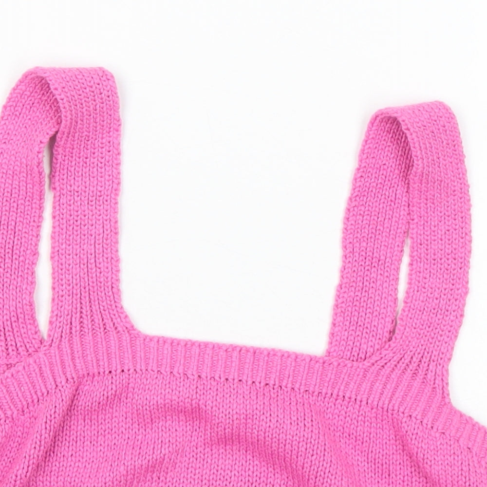 Womens UK Size M Monki Pink Vest Jumper