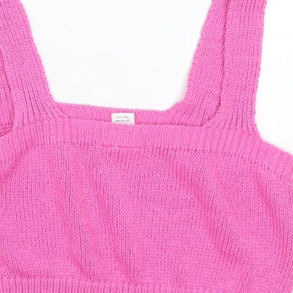 Womens UK Size M Monki Pink Vest Jumper