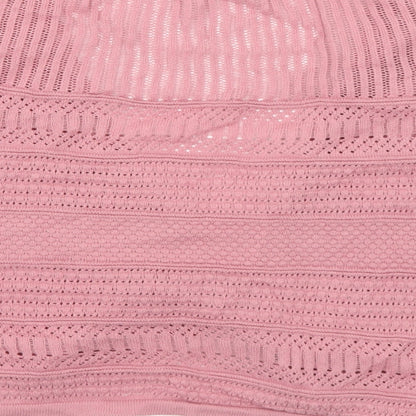 Primark Womens Pink V-Neck Cotton Cardigan Jumper Size 12 - 12-14