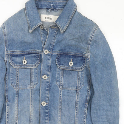 Mens UK Size XS Topman Blue Jacket