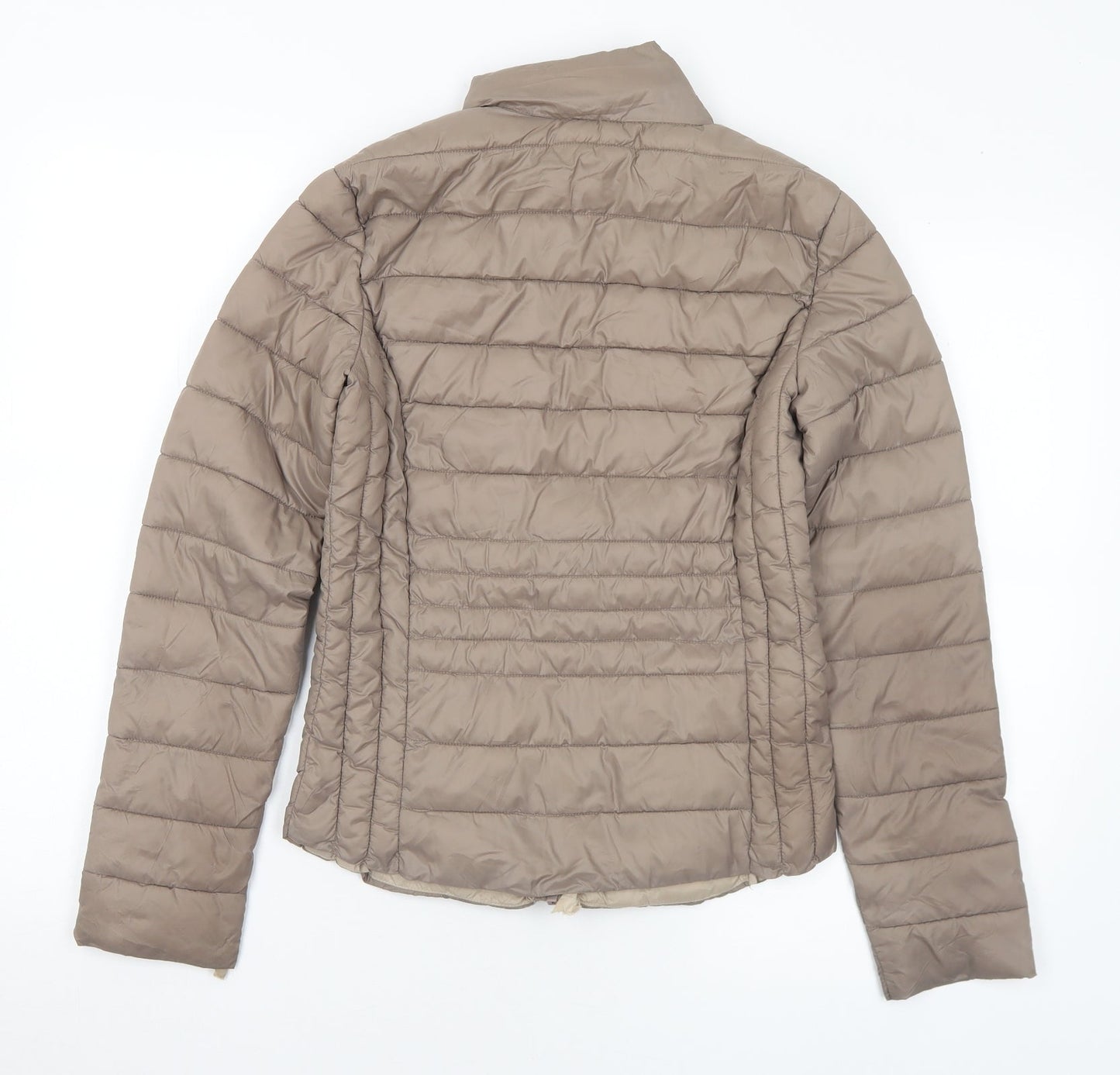 Primark Womens Brown Quilted Coat Size 4 - 4-6