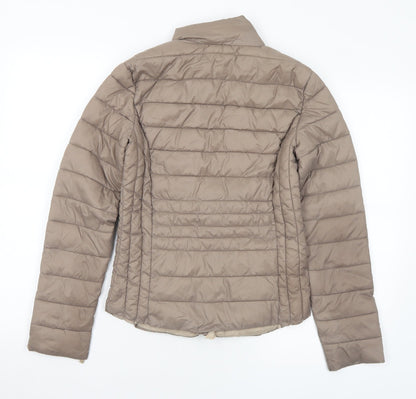 Primark Womens Brown Quilted Coat Size 4 - 4-6