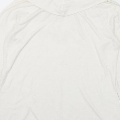 No Boundaries Womens White Roll Neck Rayon Pullover Jumper Size XL - Coffee