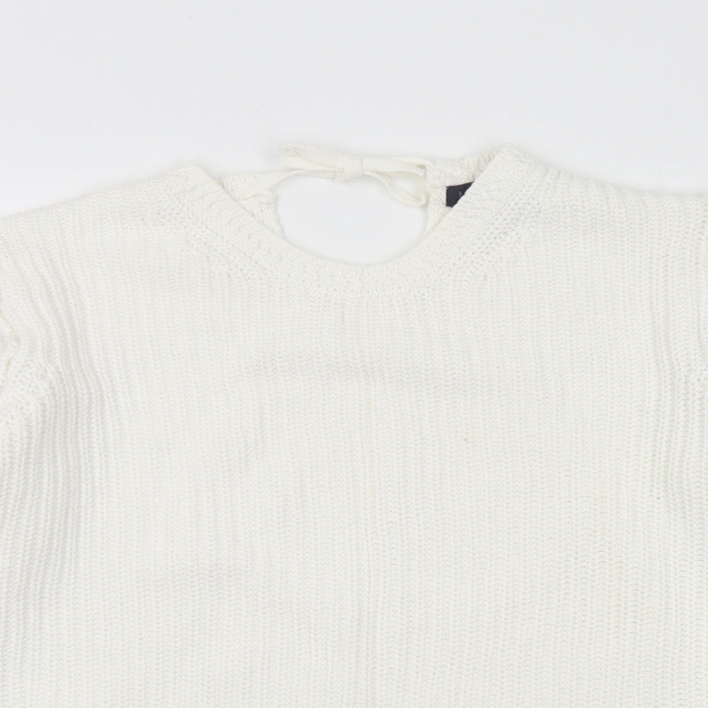 Womens UK Size M Marks and Spencer White Pullover Jumper