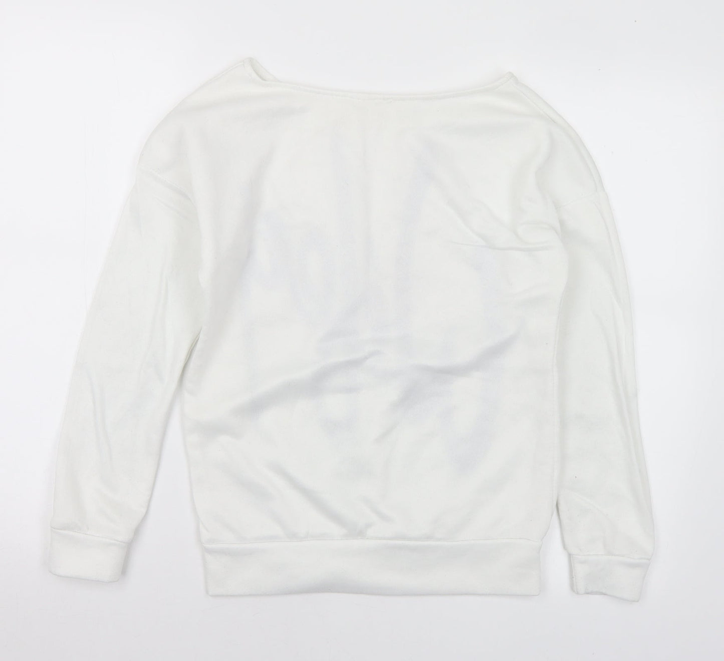 Preworn Womens White Polyester Pullover Sweatshirt Size S - Wifey