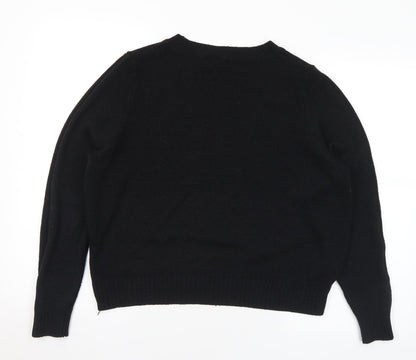 Womens UK Size L H&M Black Pullover Jumper