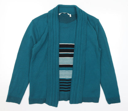 Womens UK Size M Vida Vi Green Pullover Jumper