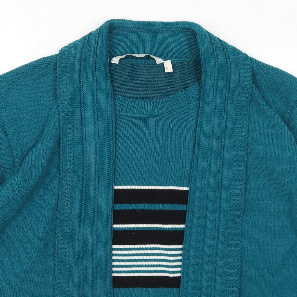 Womens UK Size M Vida Vi Green Pullover Jumper