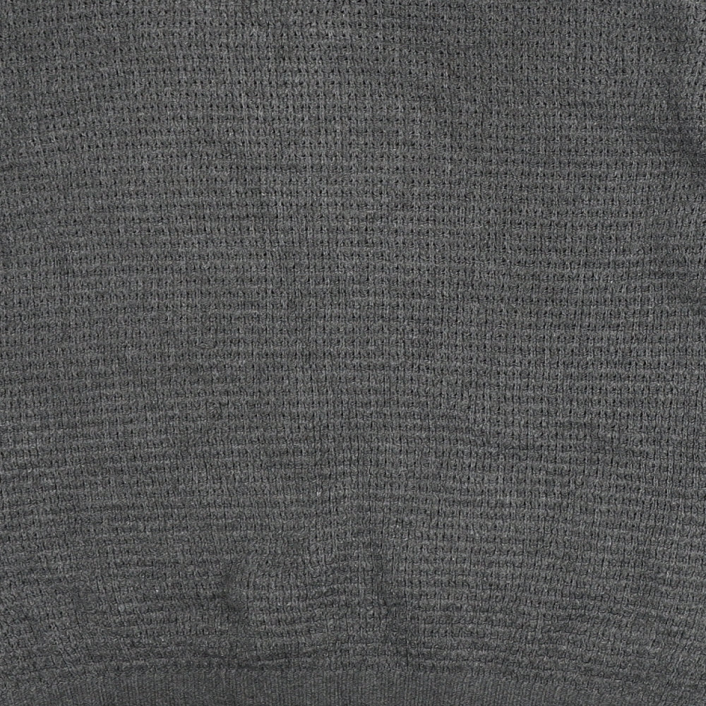 Topman Mens Grey Round Neck Cotton Pullover Jumper Size S
