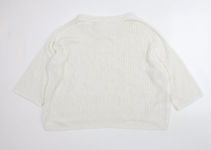 Womens UK Size M H&M White Pullover Jumper
