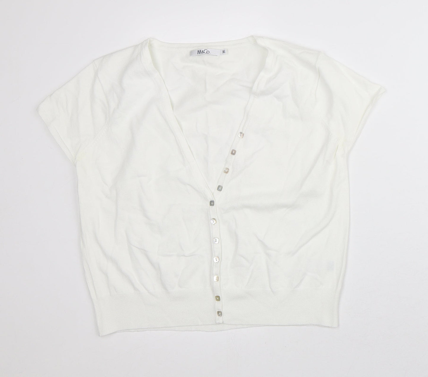 Womens UK Size XL M&Co White Basic Blouse