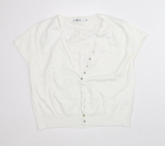 Womens UK Size XL M&Co White Basic Blouse