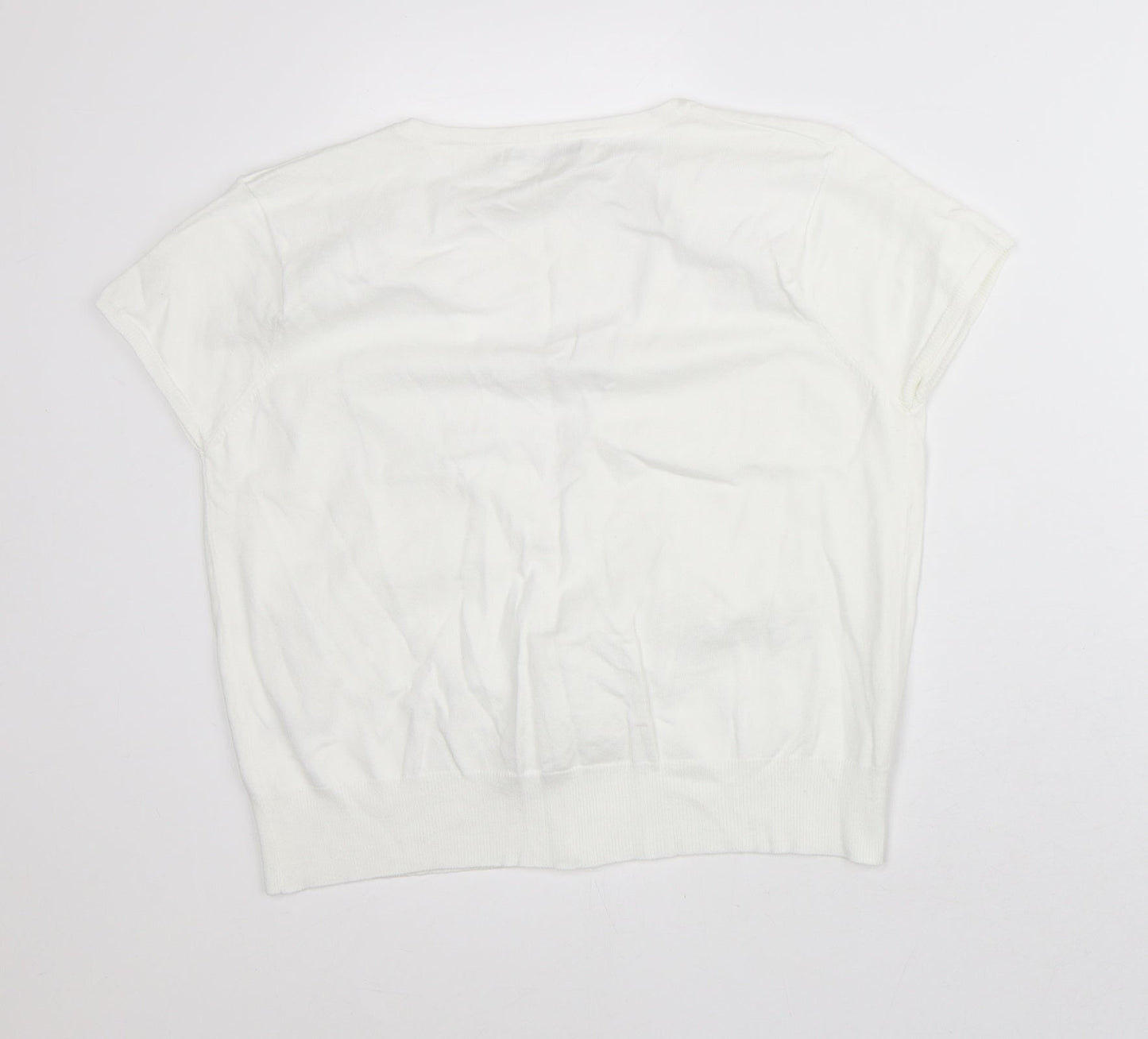 Womens UK Size XL M&Co White Basic Blouse