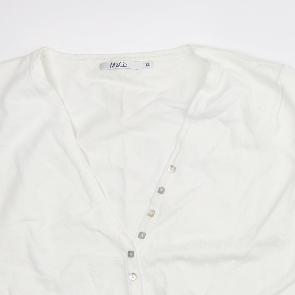 Womens UK Size XL M&Co White Basic Blouse