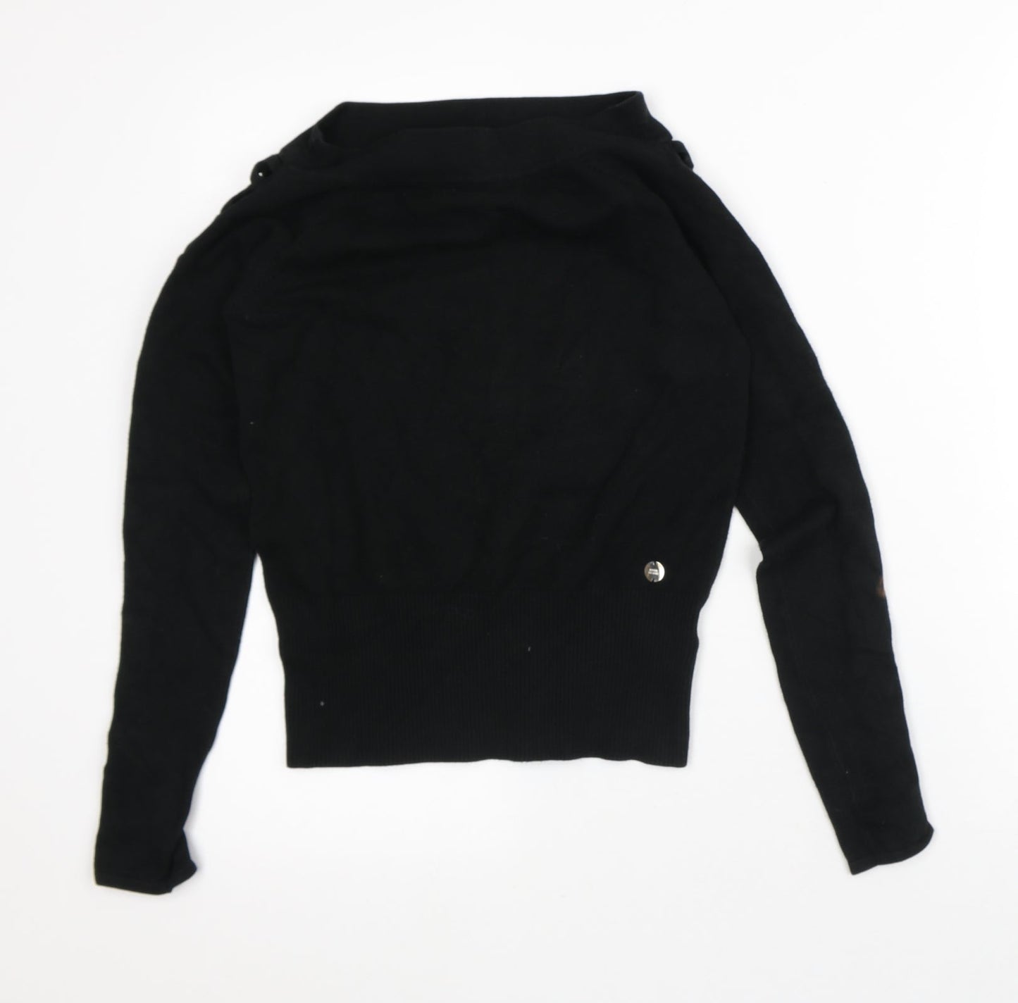 River Island Womens Black Viscose Pullover Sweatshirt Size 10