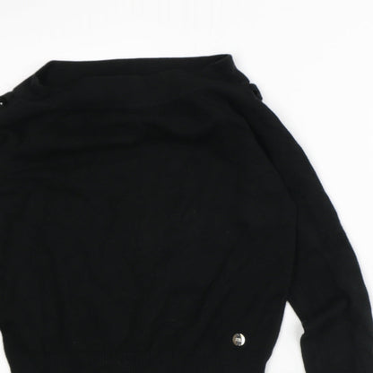 River Island Womens Black Viscose Pullover Sweatshirt Size 10
