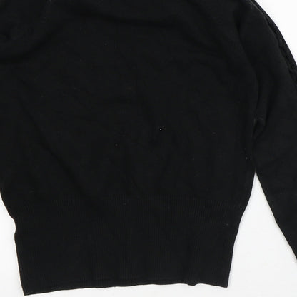 River Island Womens Black Viscose Pullover Sweatshirt Size 10